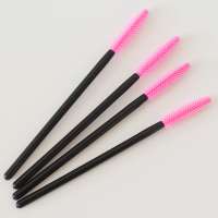 4 Styles Silicone Mascara Wands Disposable Makeup Brush Eyelash Extension Brush Pink