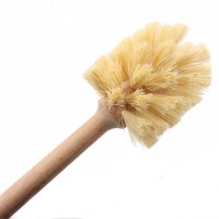 Zero Waste Customize Beech Handle Wide Mouth Bottle Brush Toilet Clean Sisal Toilet Brush