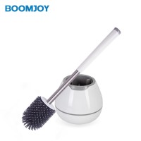 white thick soft strong TPR material concel round tweezer bathroom toilet brush set