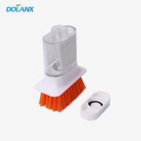 New Mini Handle Kitchen Cleaning Brush With Washing Up Liquid Soap Dispenser