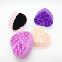 2020 new explosive product Heart multifunctional portable soft design high quality silicone facial cleaning brush clean mat