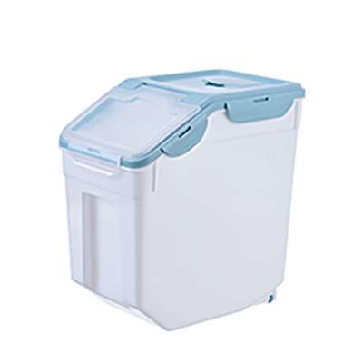 Multi-Function Plastic Storage Basket Food Bucket, Sealed Clear Plastic Container Pet Food Storage