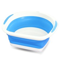 Factory direct silicone collapsible hanging  portable outdoor folding wash basin