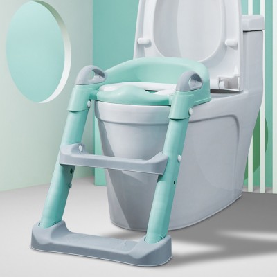 Potty Toilet Trainer Seat with Step Stool Ladder, Adjustable Baby Toddler Kid Potty with Ladder/